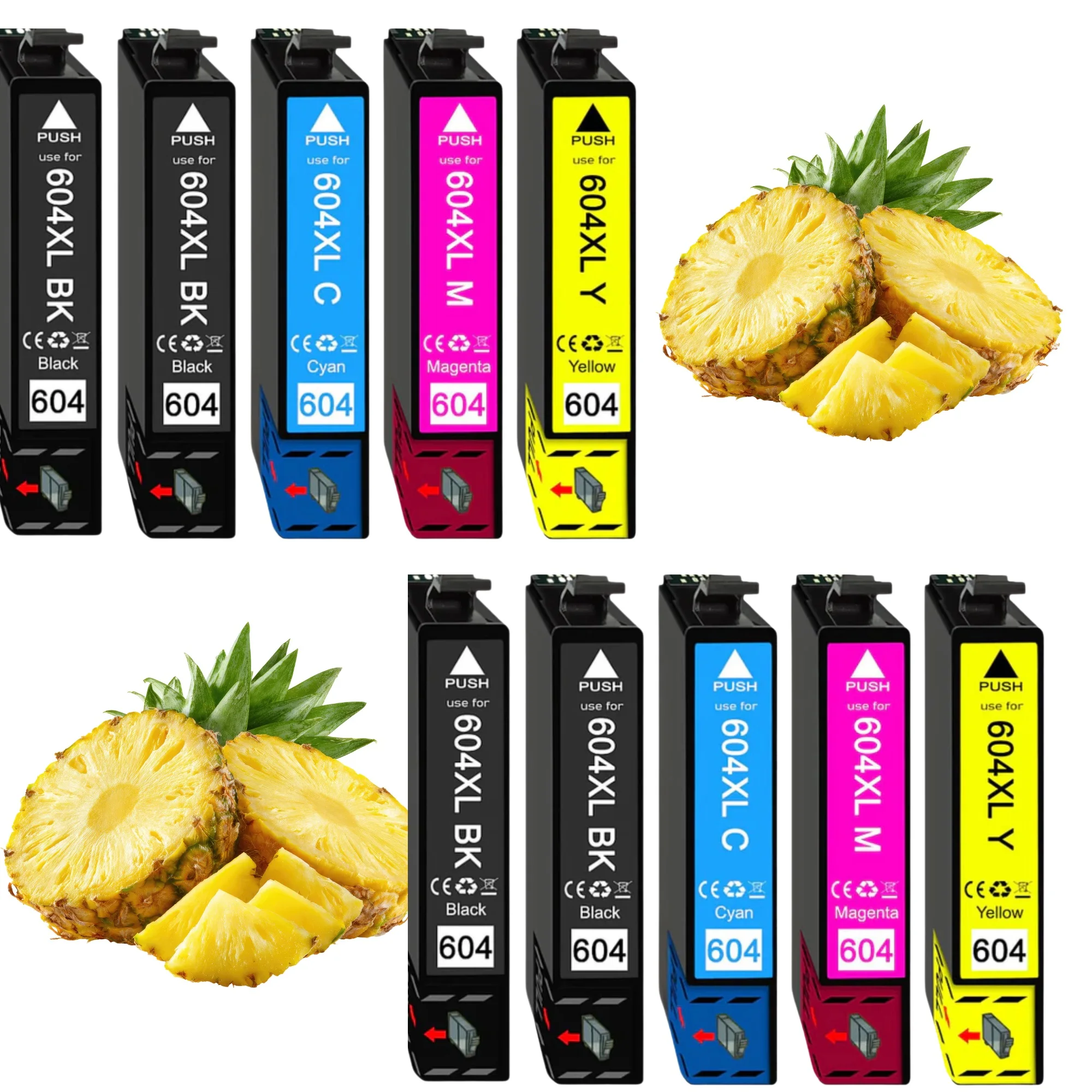 10 cartuchos compatibles para Epson 604XL XP2200 XP2205 XP4200 WF2950 WF2935 XP3200 XP3205 XP4205 WF2930 WF2910 XL