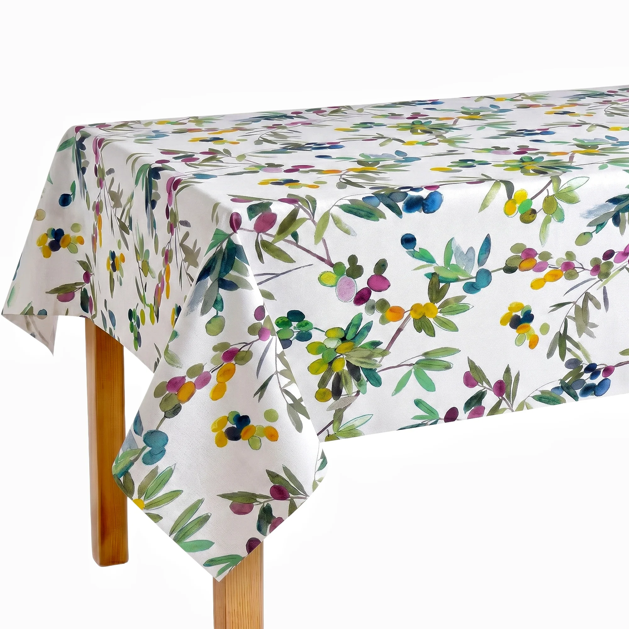 Mantel de Hule PVC Impermeable para Mesa Rectangular, Antimanchas, Lavable, Estampado Floral para Cocina y Comedor