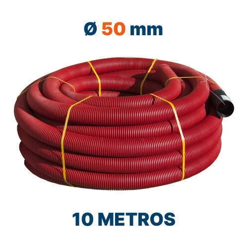 Tubo Corrugado Para Enterrar 50 Mm Tramo 10m | Brico Eléctrico