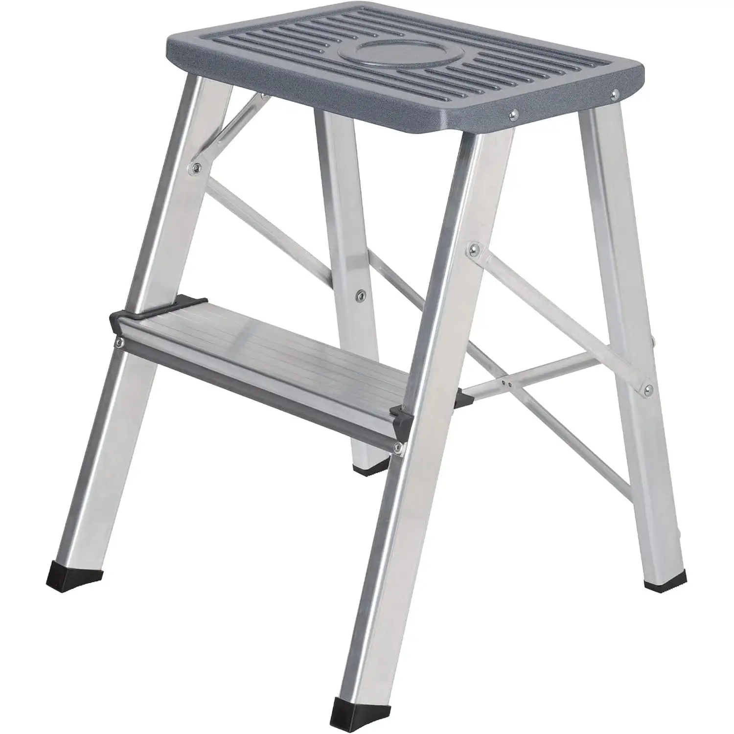 EASYSPEED Taburete Plegable Escalera, Escaleras Plegables Aluminio 2 Peldaños 3 Peldaños,Portátil Escalera Puede soportar 150 kg,Escalera Antideslizante, Adecuado para Hogar, Oficina, Baño