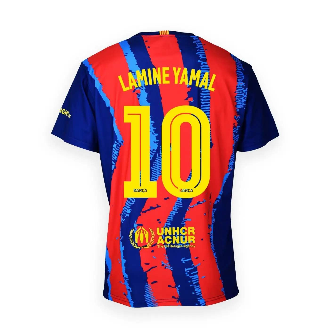 FC Barcelona, Camiseta Blaugrana, Cuarta Equipación Adulto Temporada 25/26, Replica Oficial Lamine Yamal, Unisex
