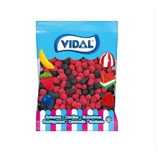VIDAL Moras de Zarza 1Kg sabor aprox 139u a MORA sin gluten  sin grasa sabor original Vidal garantizado