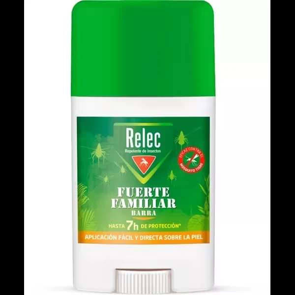 Relec Repelente de Insectos Fuerte Familiar Barra Hasta 7 Horas de Protección +12 Años 50ml