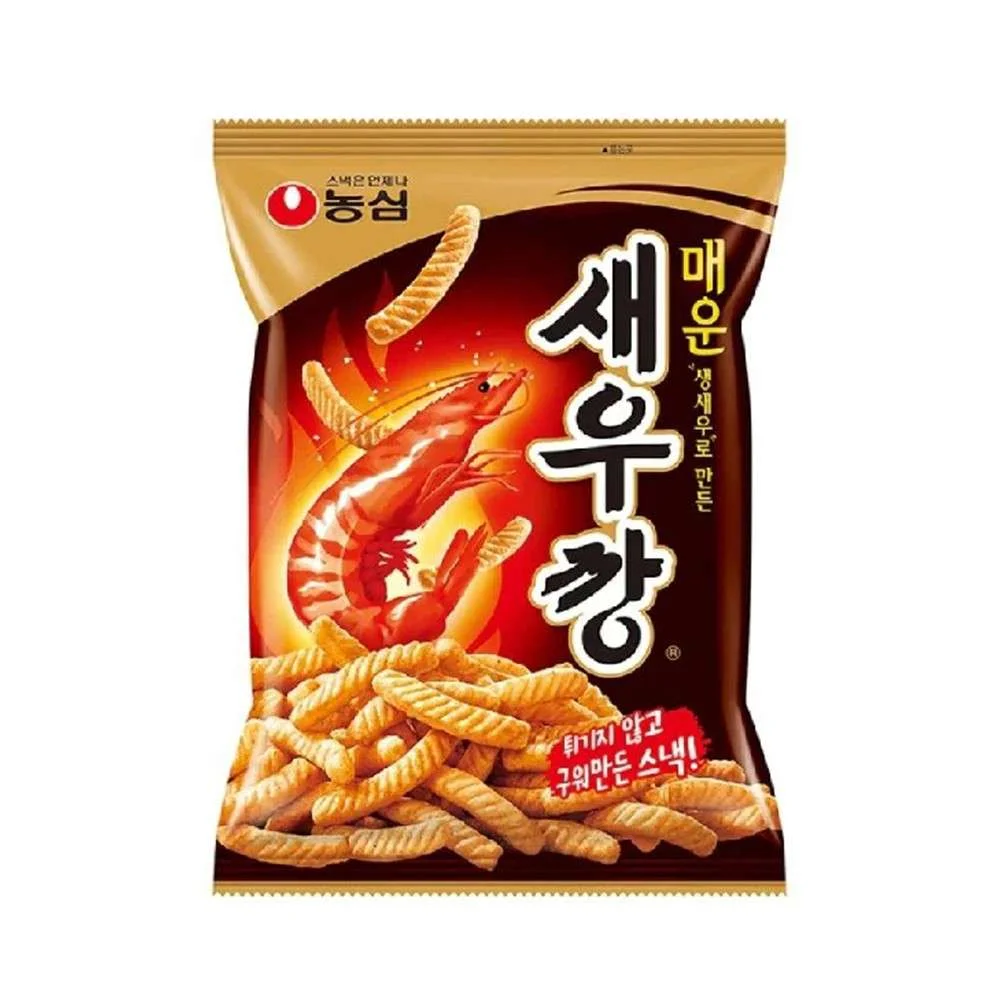 Snacks coreanos Nongshim surtidos – aros de cebolla crujientes, snacks de gamba y sabores coreanos originales para picar y compartir