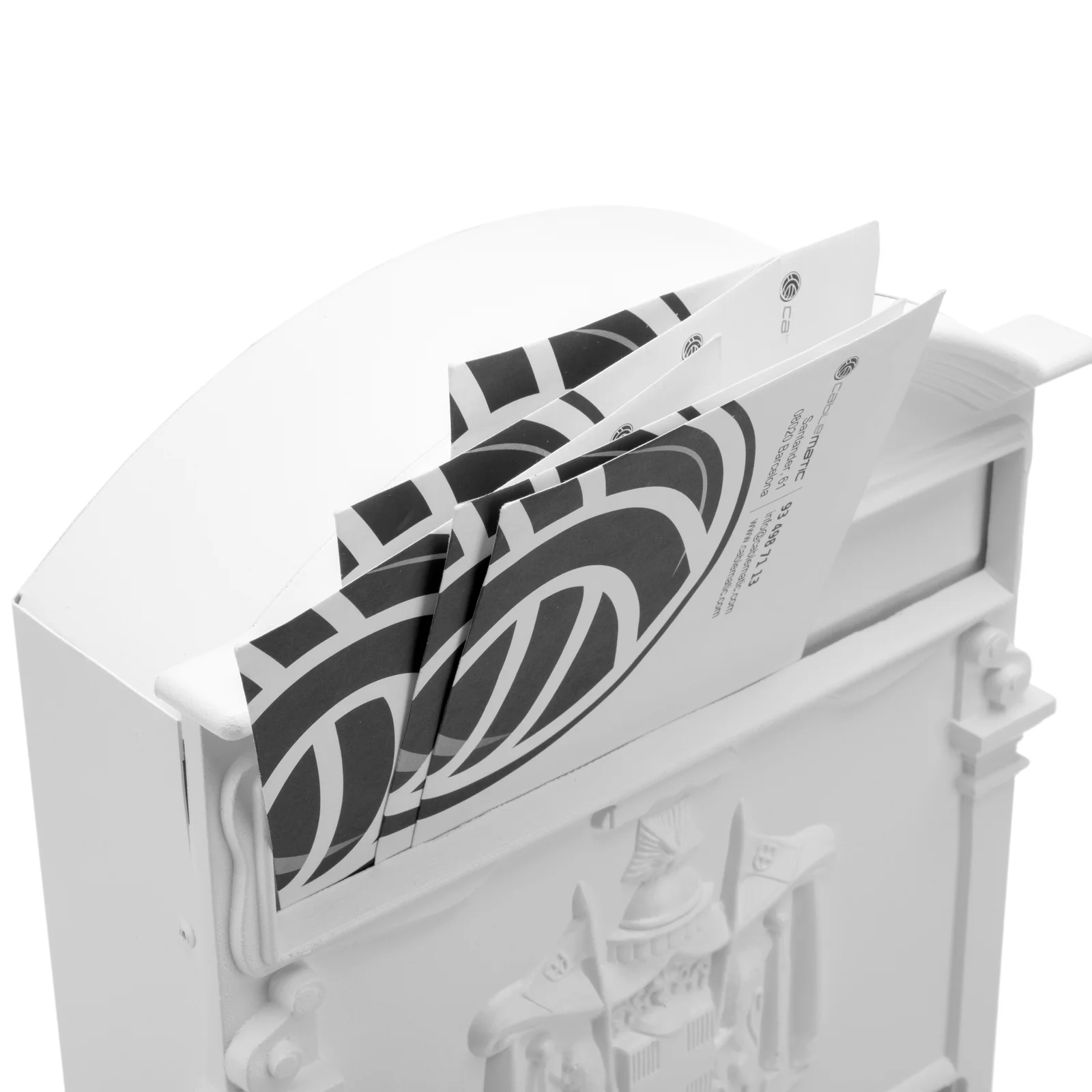 White metal antique letter mail mailbox-primeatik