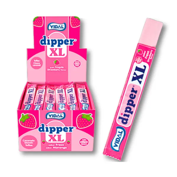 Vidal DIPPER XL-strawberry flavor chewable candies (100 pcs)