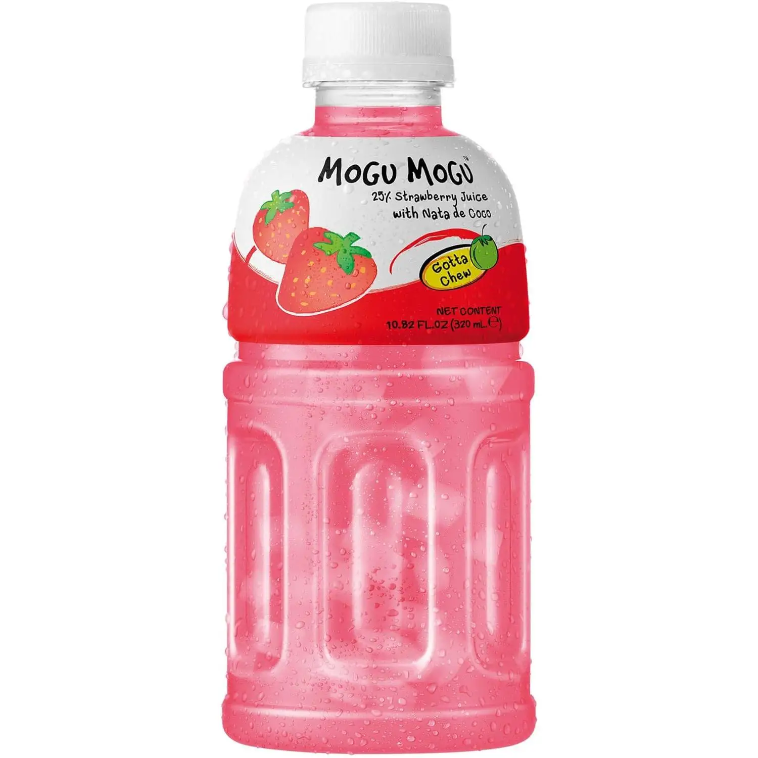 Mogu Mogu - 12 320 ml drinks with jelly Topping for non-stop chewing-flavors: Mango, Malon, pineapple, blackcurrant, watermelon, coconut, strawberry, Piña Colada, lychee