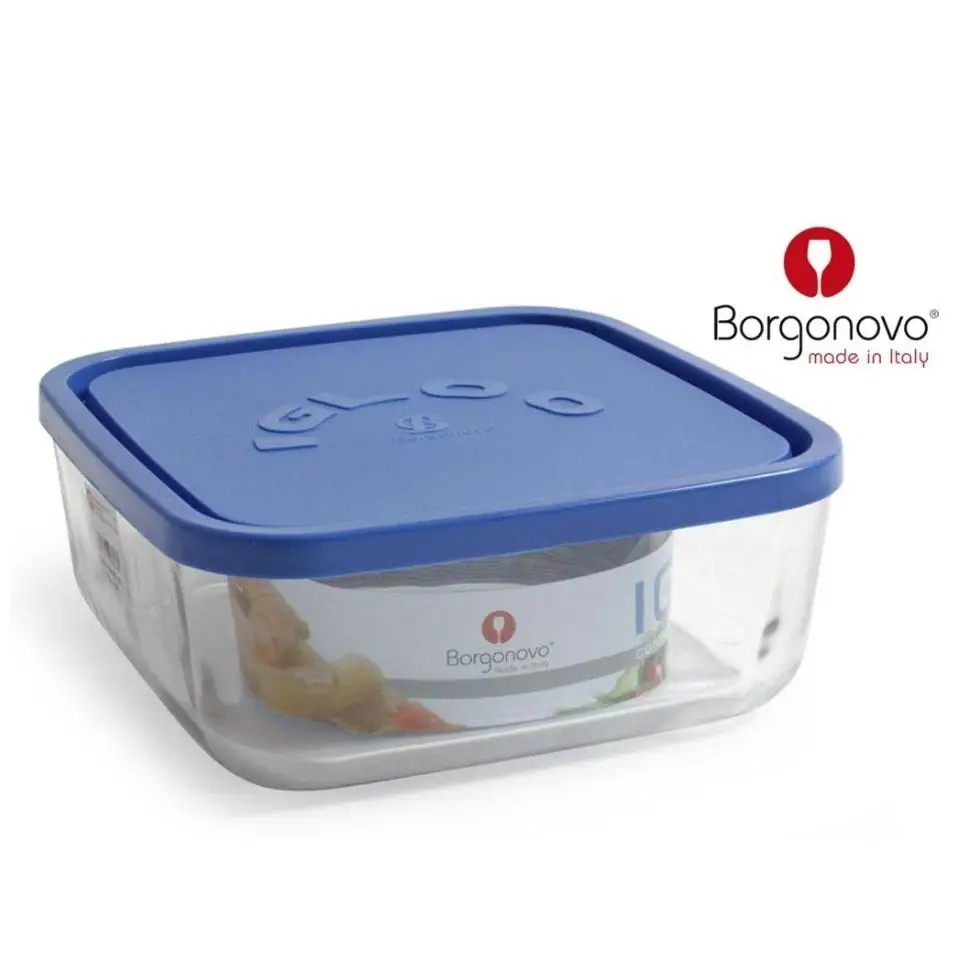 C.A - Recipientes de Cristal Azul para Alimentos Herméticos - Aptos para Lavavajillas, Congelador y Microondas - Sin BPA - Set de Contenedores de Vidrio de Borosilicato Premium para Almacenamiento de