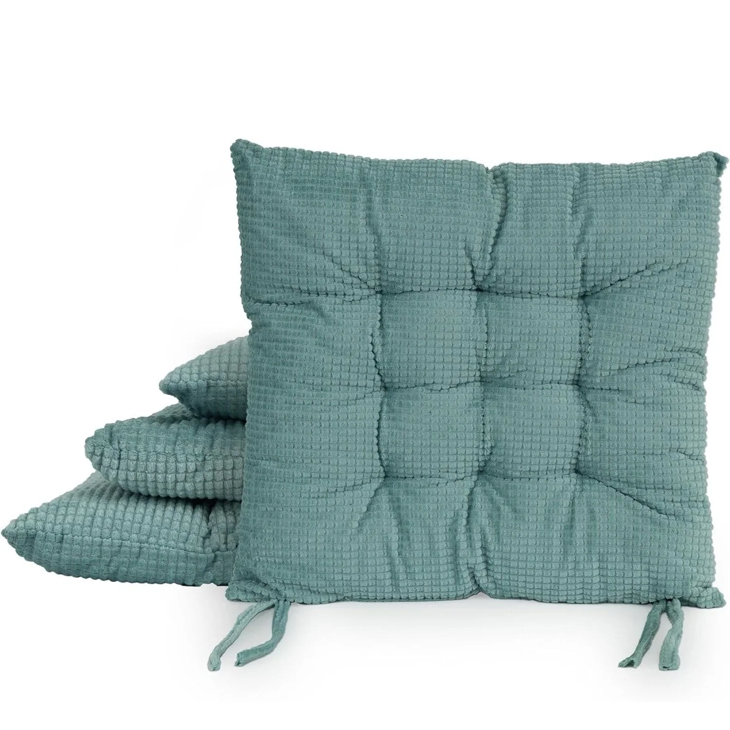 C.A | Cojines para Silla 🪑 | Cuadrados 40x40x4 cm | Extra Suaves y Cómodos | Acolchado Grueso | Cojín de Asiento | Hogar y Terraza