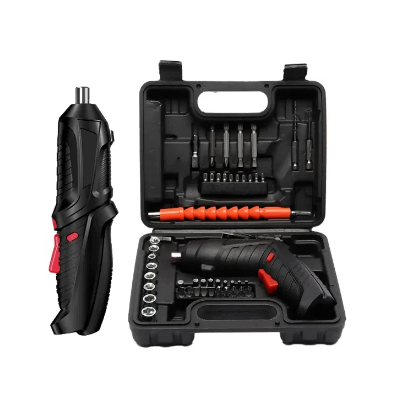 Electric screwdriver Set, cordless screwdriver kit, electric screwdriver without cable recharge. Happy gift.