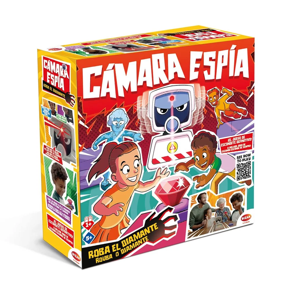Spy Camera Game: Hide the Diamond Without Being Detected, Interactive Board Game for Kids Aged 5+, Includes Spy Camera and Lights, Enhances Coordination and Strategy, Perfect for Family Fun and Game Nights