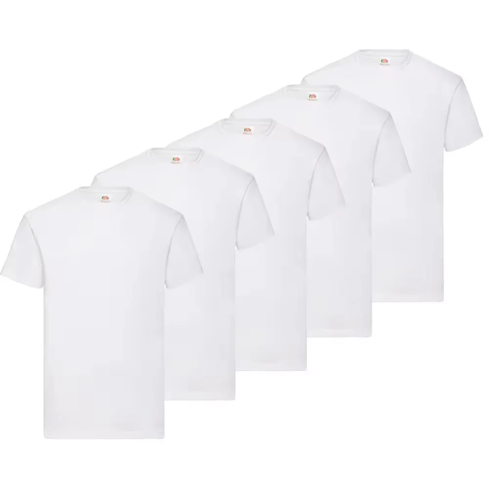 Fruit of the loom pack 5 original white basic t-shirts |   Cotton |   Casual |   Unisex |   Sizes s-xl