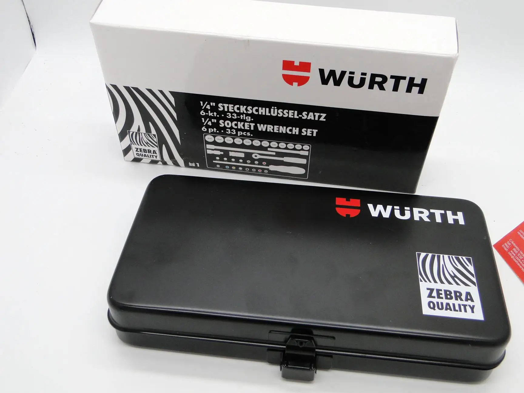 Professional WURTH 1/4 33PZ ratchet set 168819