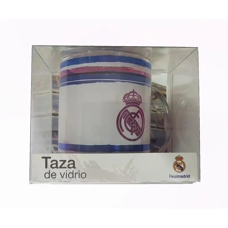 Bolsos Hf Real Madrid - Taza Vidrio por Siempre 33 Cl - Colección Oficial