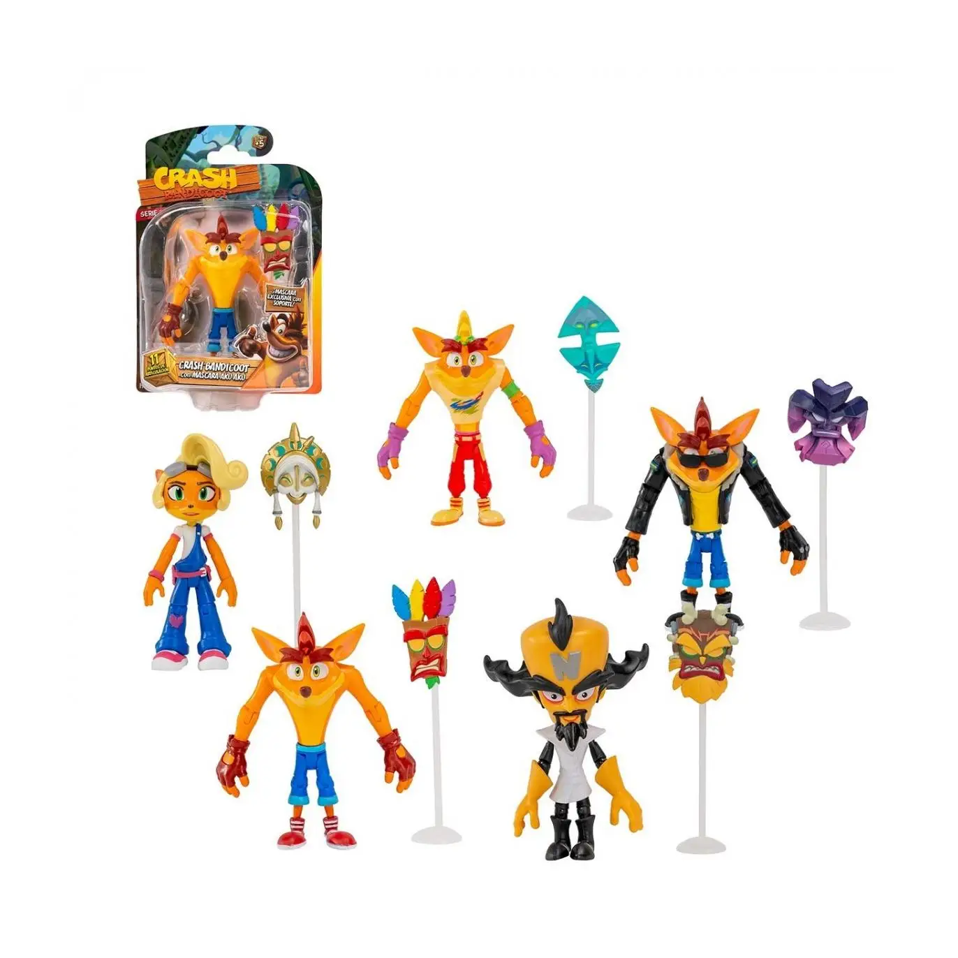 Bizak- Crash Bandicoot 12cm. Assortment/Random model (one unit) Multicolor (BIZ63241520)