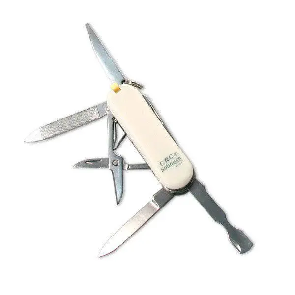 Crc Cortaplumas Blair de Acero Inoxidable | Tijera, Lima, Navaja y Palillo | Ideal para Excursiones