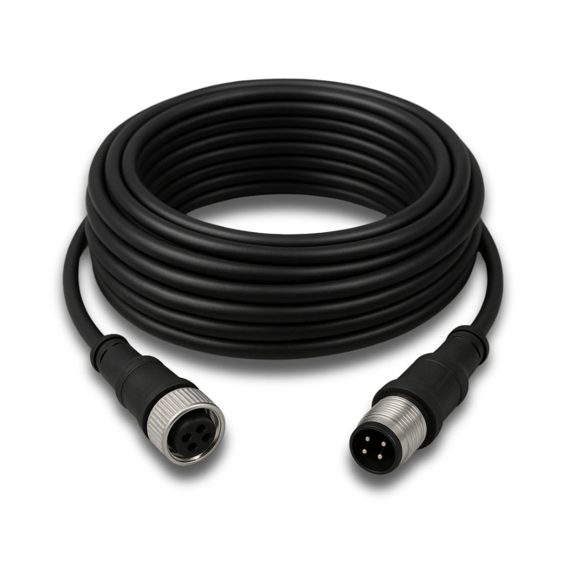 Cable de 10 mts con conector M12 para kits AHD de visión trasera Yatek, EL81068