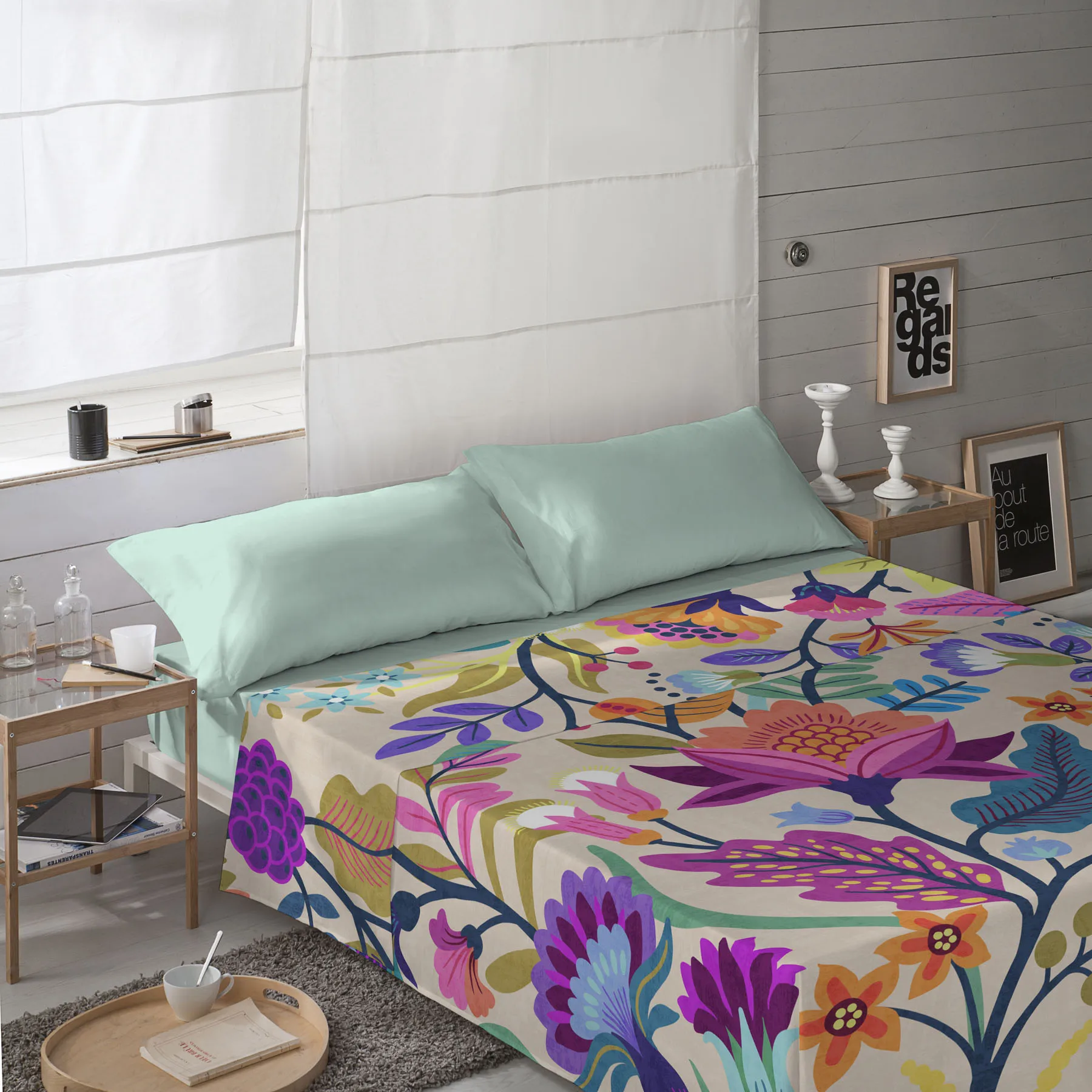 ICEHOME - Juego de Sábanas Estampado 2/3 Piezas - Algodón Extra Suave - Fabricado en España - Cama 90/135/150/180 - MARENA BEIGE