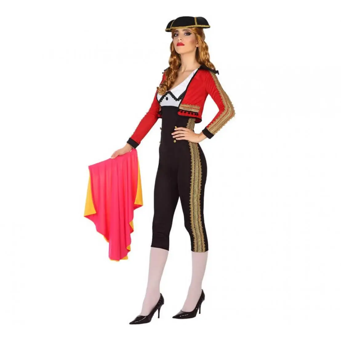 Women's black and red bullfighting costume