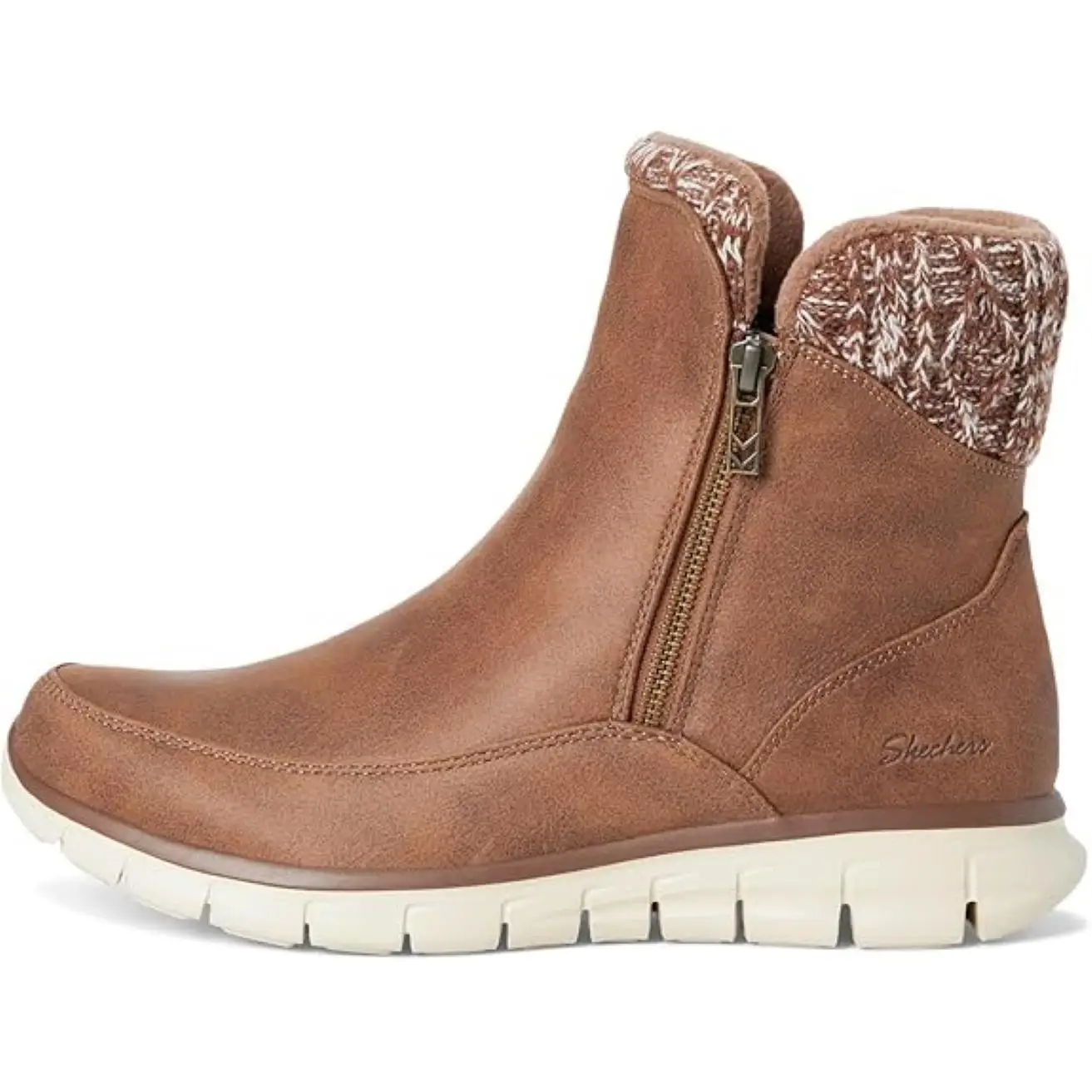 SKECHERS 167941 BRN SYNERGY LOVELY BROWN women's winter boots with non-slip sole and maximum comfort