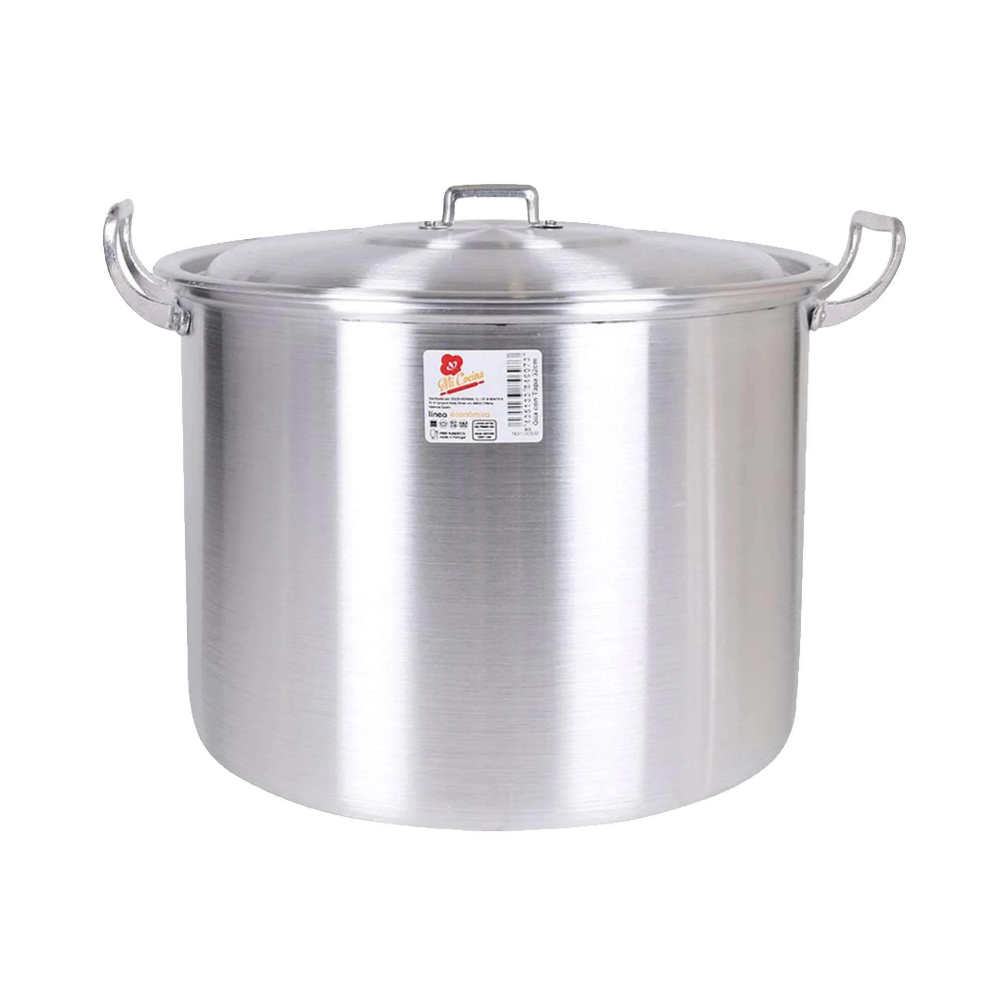 UD - Olla de Aluminio con Tapa y Dos Asas – Variedad de Tamaños | Calidad y Precio Increíbles | Cocina Duradera y Práctica