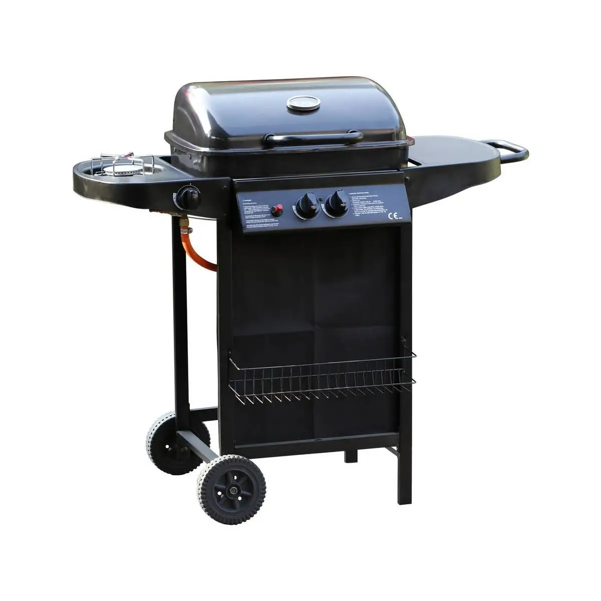 Habitat y Jardin - Barbacoa a gas "Festa 5" - 5 quemadores (1 lateral) - 12.9 Kw - Negro
