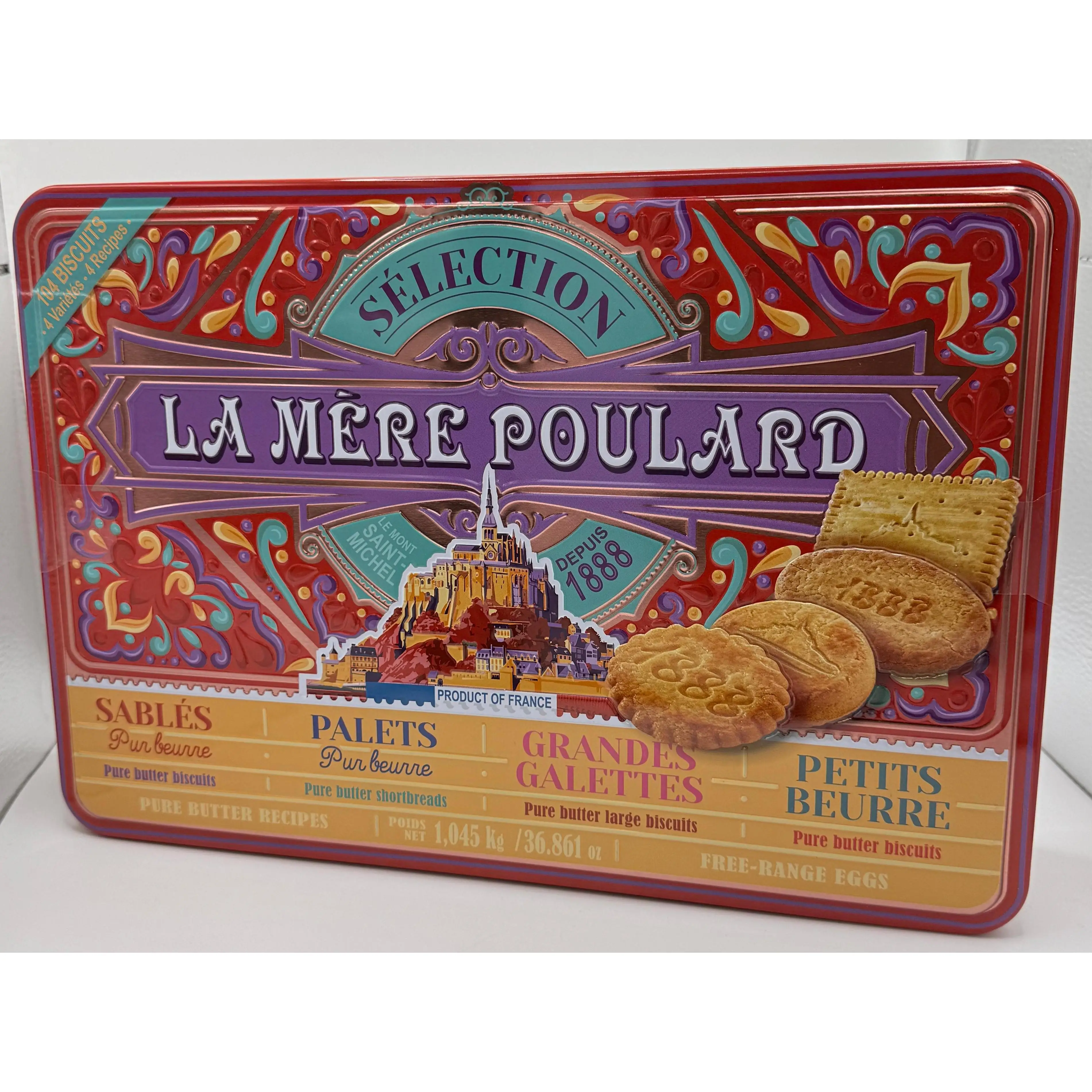 LA MÈRE POULARD SÉLECTION 4 VARIETÉS - BISCUITERIE LA MÈRE POULARD (104 BISCUITS) 1,045 KG.