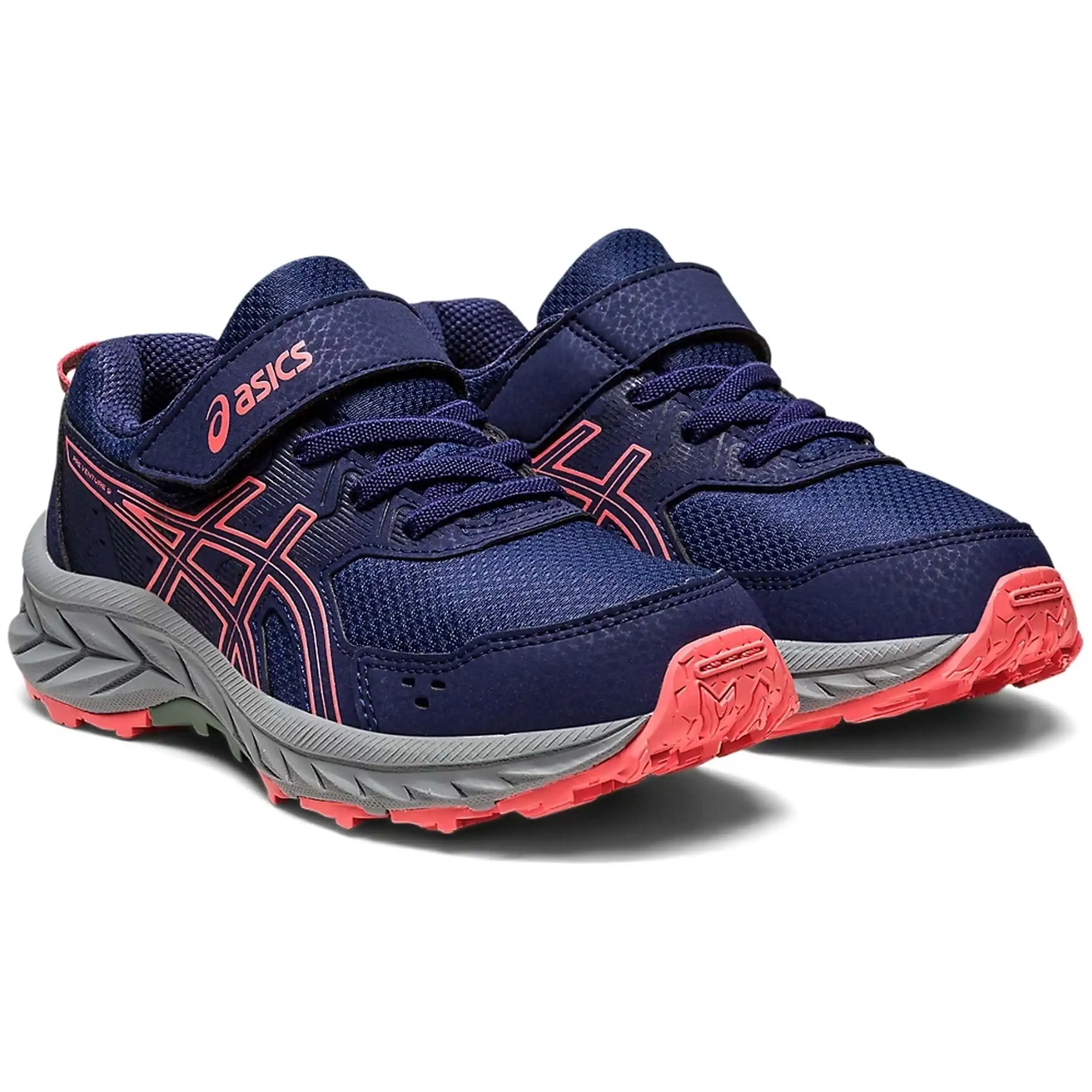 Asics brand running shoes model 1014a277-400 for kids in violet