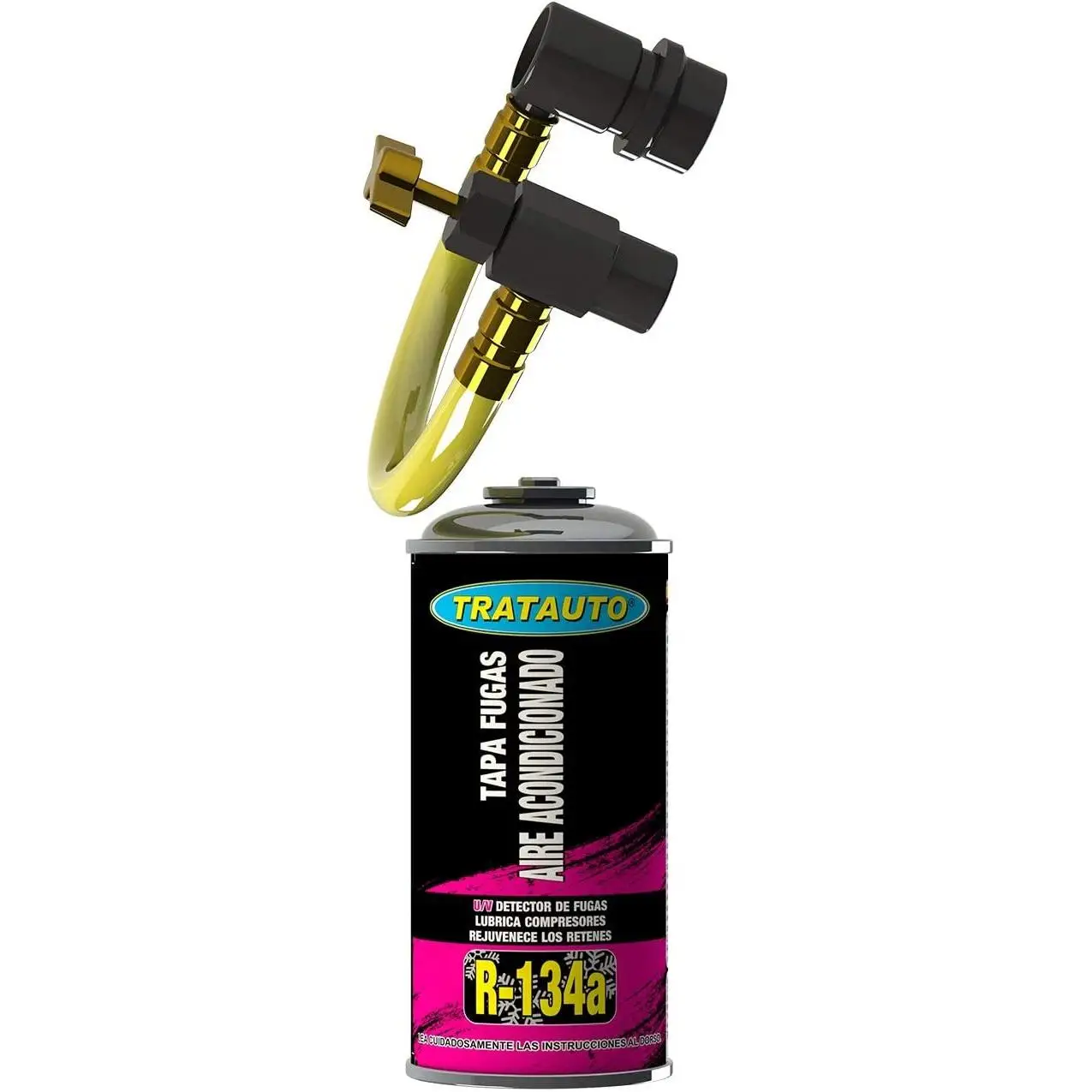 Tratauto Tapa Fugas Aire Acondicionado Coche 40 Ml. Sellador Permanente de Micro Fugas con Tinte