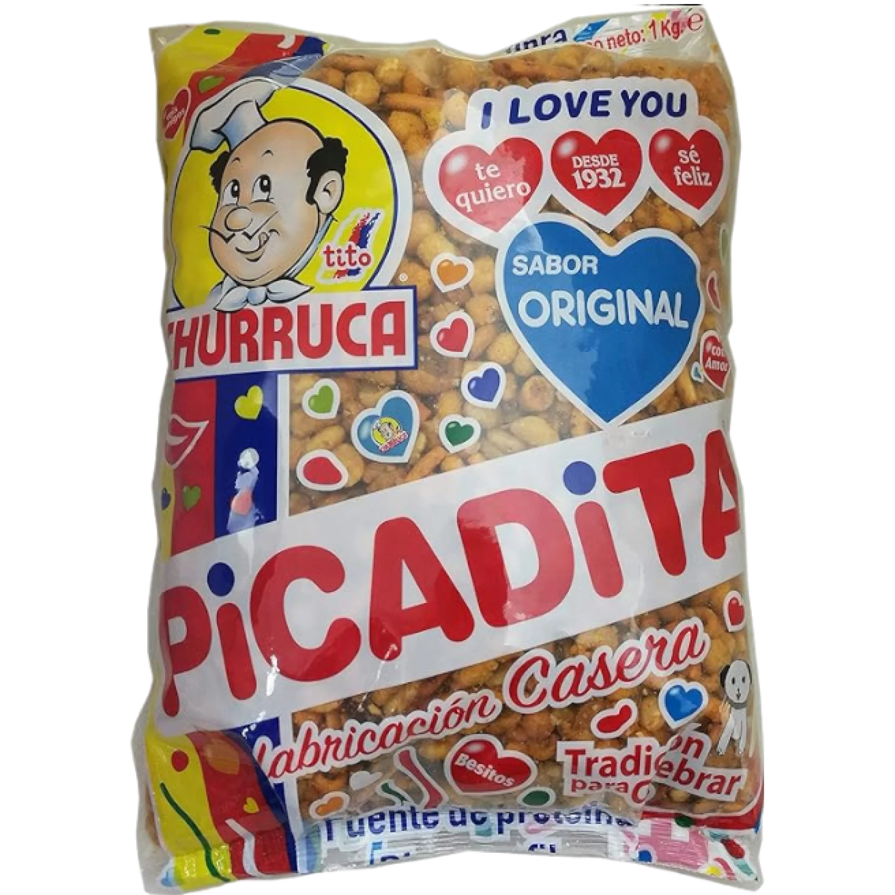 Churruca Picadita Original Revuelto 1 kg Mix de Frutos Secos con Cereales Tostados y Aperitivo Horneado