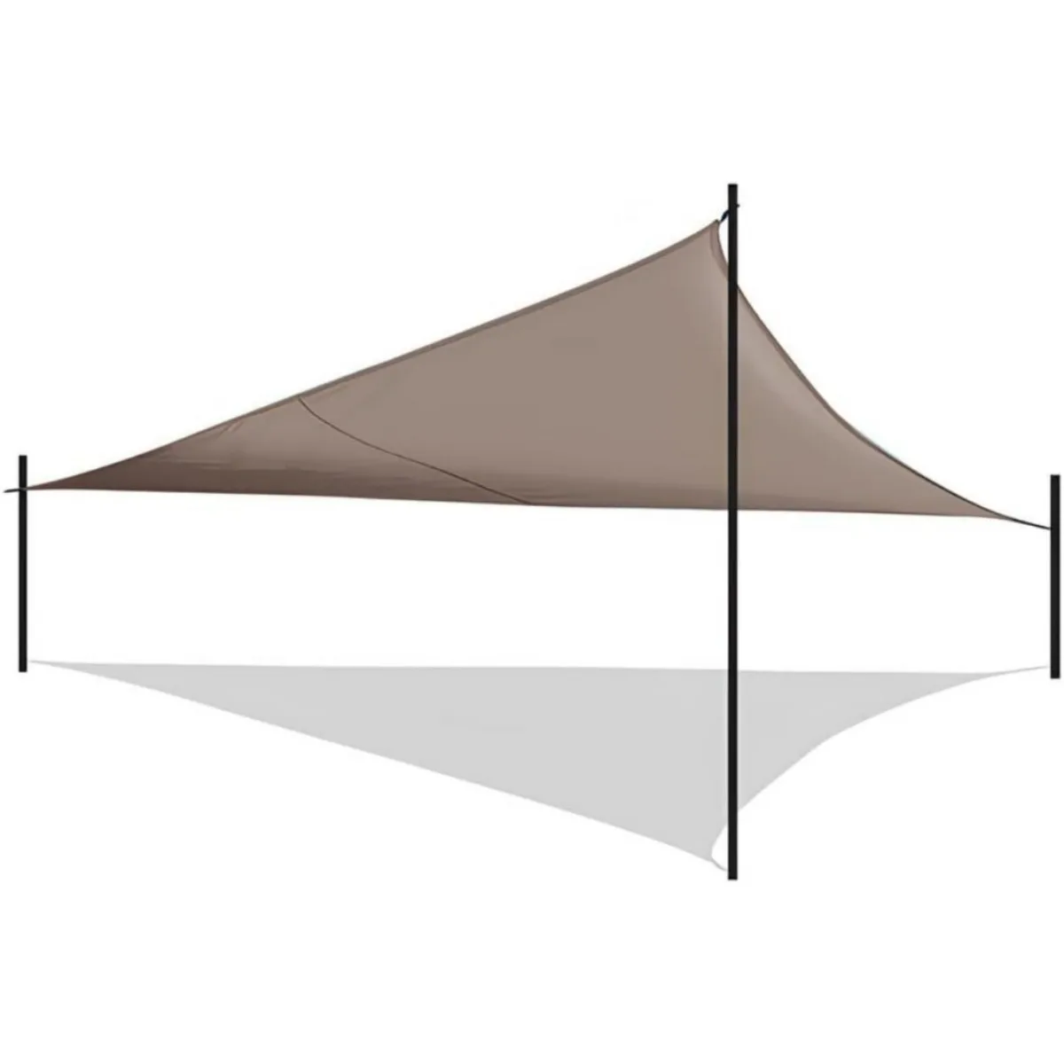 ZYLX SHOPPING - Toldo Vela de Sombra Triangular Impermeable para Exterior Jardín y Terraza, Protección Solar y Lluvia, Poliéster Resistente, Varios Tamaños Disponibles (2x2x2m / 4x4x4m), Color Marrón