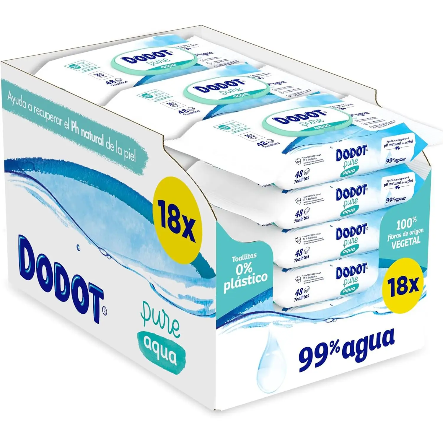 Dodot Toallitas Aqua Pure 864ud (18 X 48)