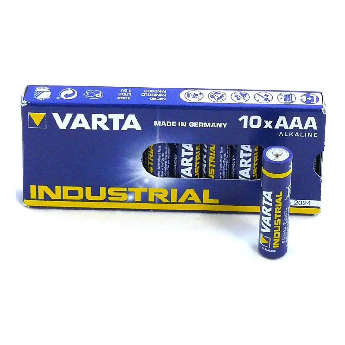 Pila LR03 AAA Alcalina INDUSTRIAL VARTA (10 Pilas)