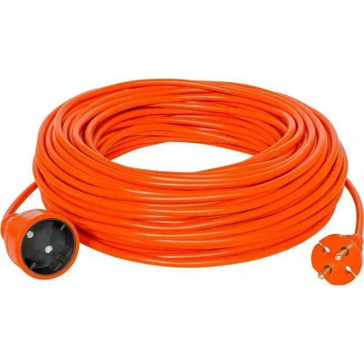 Garden extension cord 1 socket b/u 10 m / omy 2x1 / orange plast-rol
