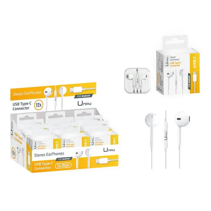 Headset CABLE Jack USB-C headphones 7x7x3 Cms. - Product Main Image