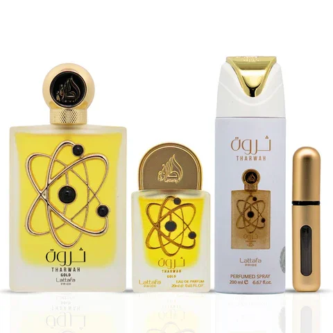 Set Regalo Tharwah Gold LATTAFA GOLD