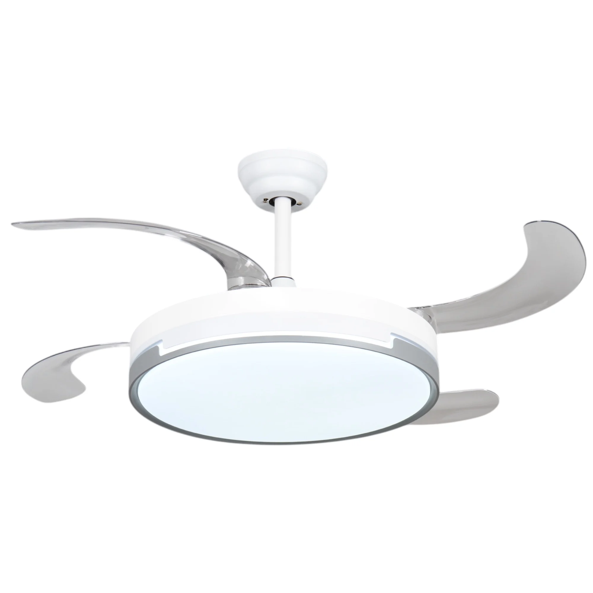 Ventilador de techo con luz LED 36W Blanco en 3 Temperaturas de Luz con Mando a Distancia -Motor DC Eficiente y Silencioso, 3 tonalidades, aspas 