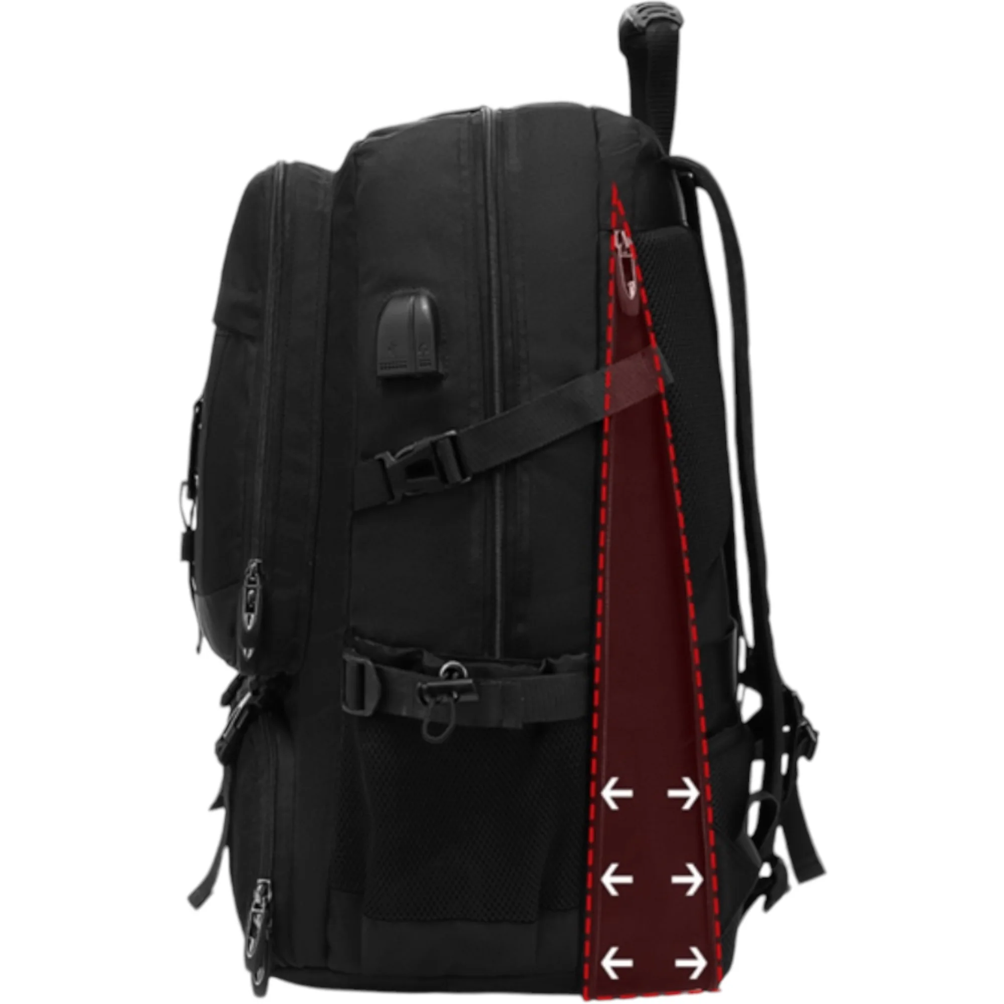 Travel backpack for avin cabin 45x36x20 for vueling, easyjet, ryanair waterproof and spacious hand luggage with shoe compartment and multifunctional anti-theft backpack for travel (2499 026-001)