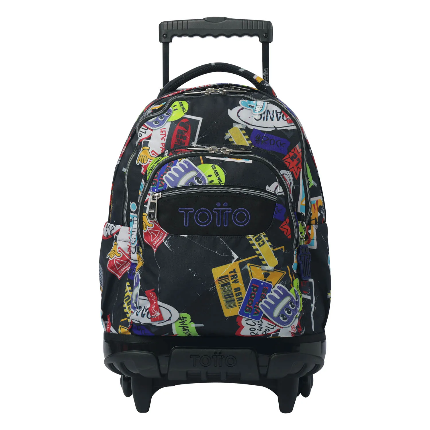 Totto Mochila escolar ruedas  Renglones -Dimensiones:32 x 45.5 x 18 cm-Material:Poliester reciclado