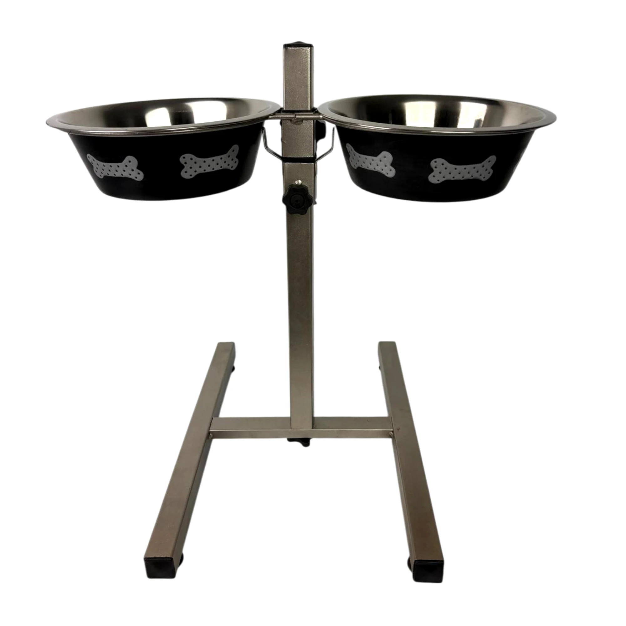 Comedero Doble Ajustable en Altura Calidad Moly de 1.4 L de 22 cm X 2