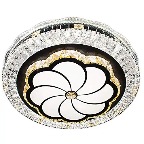 PLAFÓN LED DE CRISTAL DE VIDRIO Ø50CM CON 3 COLORES, 3000K / 4000K / 6000K