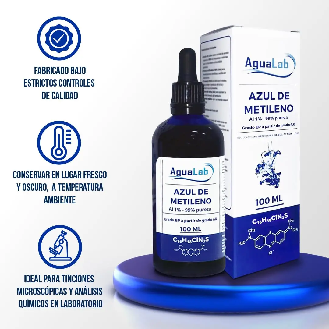 1% methylene blue – 100ml agualab - guaranteed purity for professional use | Ep grade wellbeing supplement #3