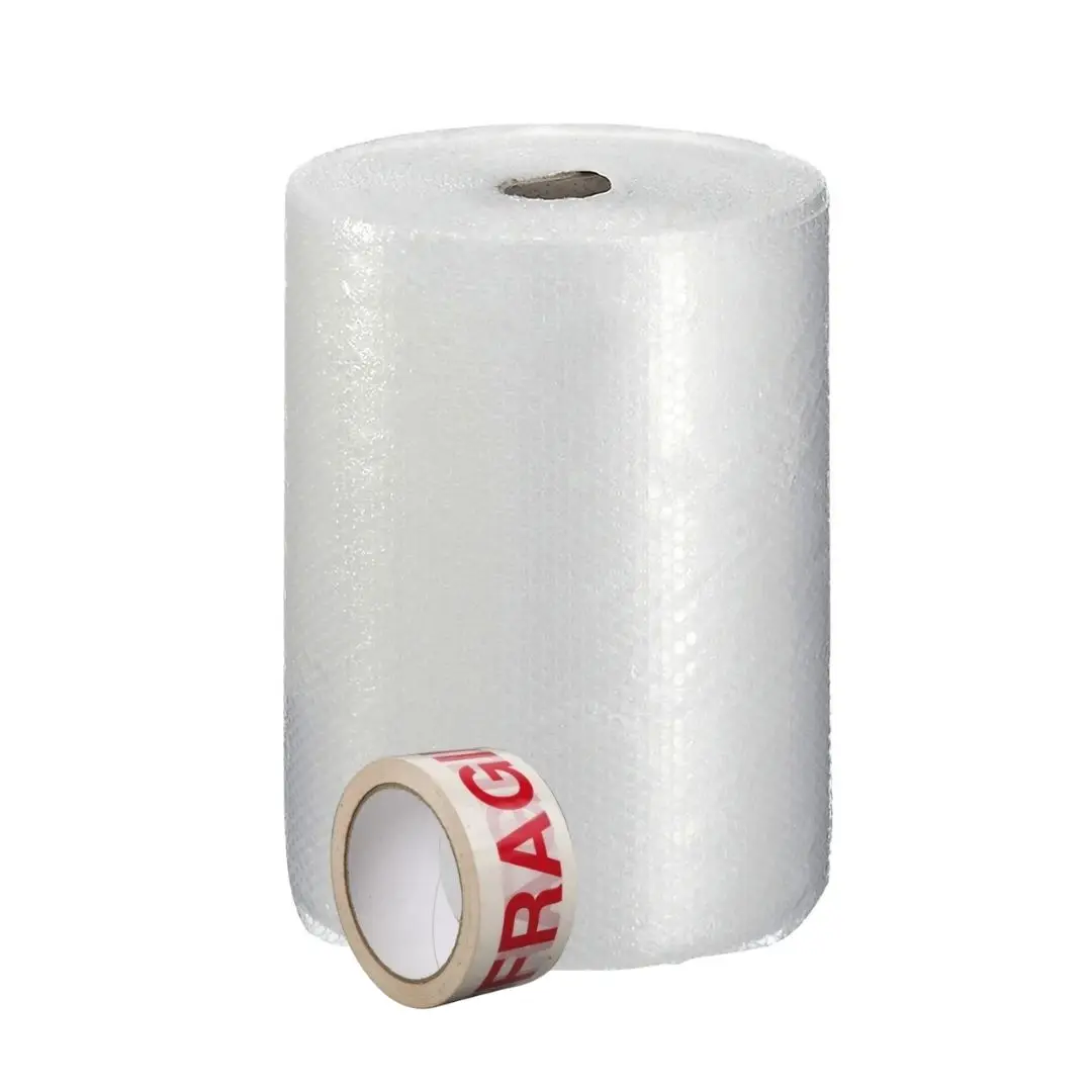 PLASACAR-Bobina Plástico de Burbujas Ecommerce 50 cm x 50 Metros + Precinto impreso Muy Fragil