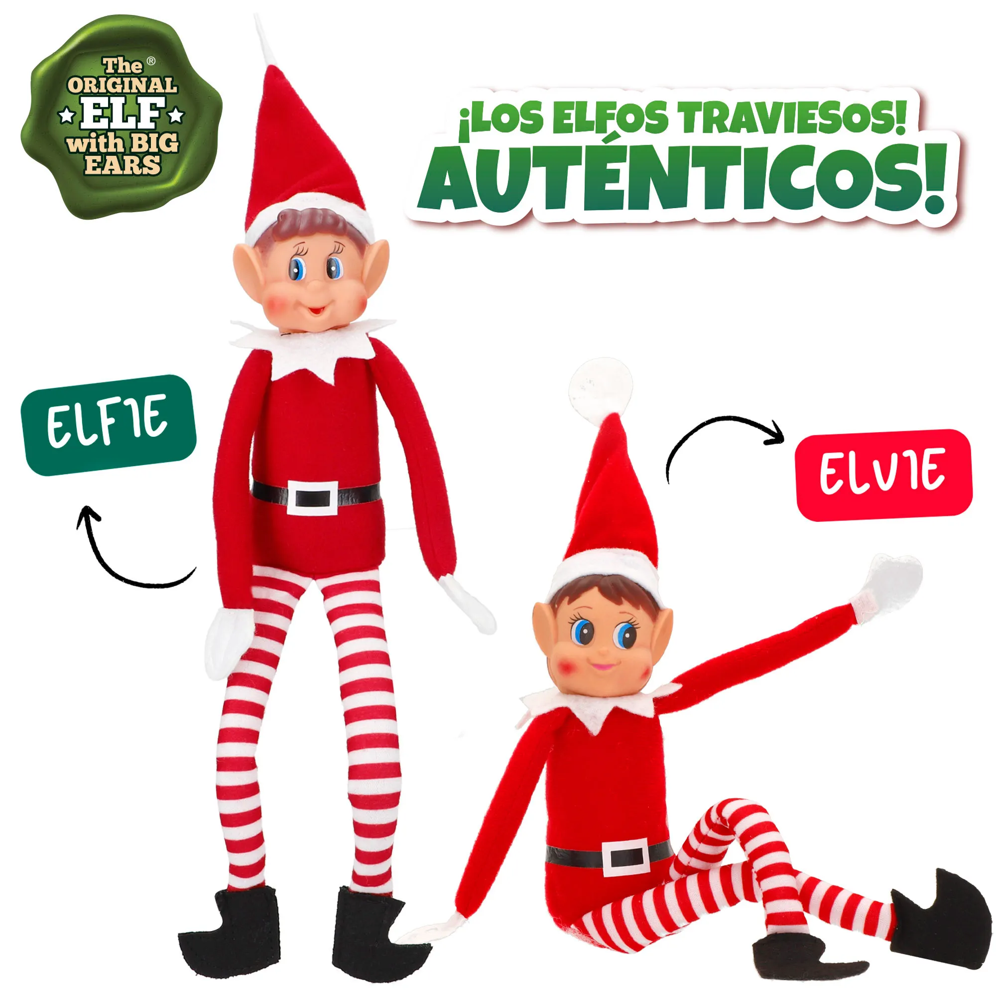 Colorbaby - elves behavin badly - set of 2 30cm elf plush toys with soft body and vinyl head for children - gift of 1 accessory #7