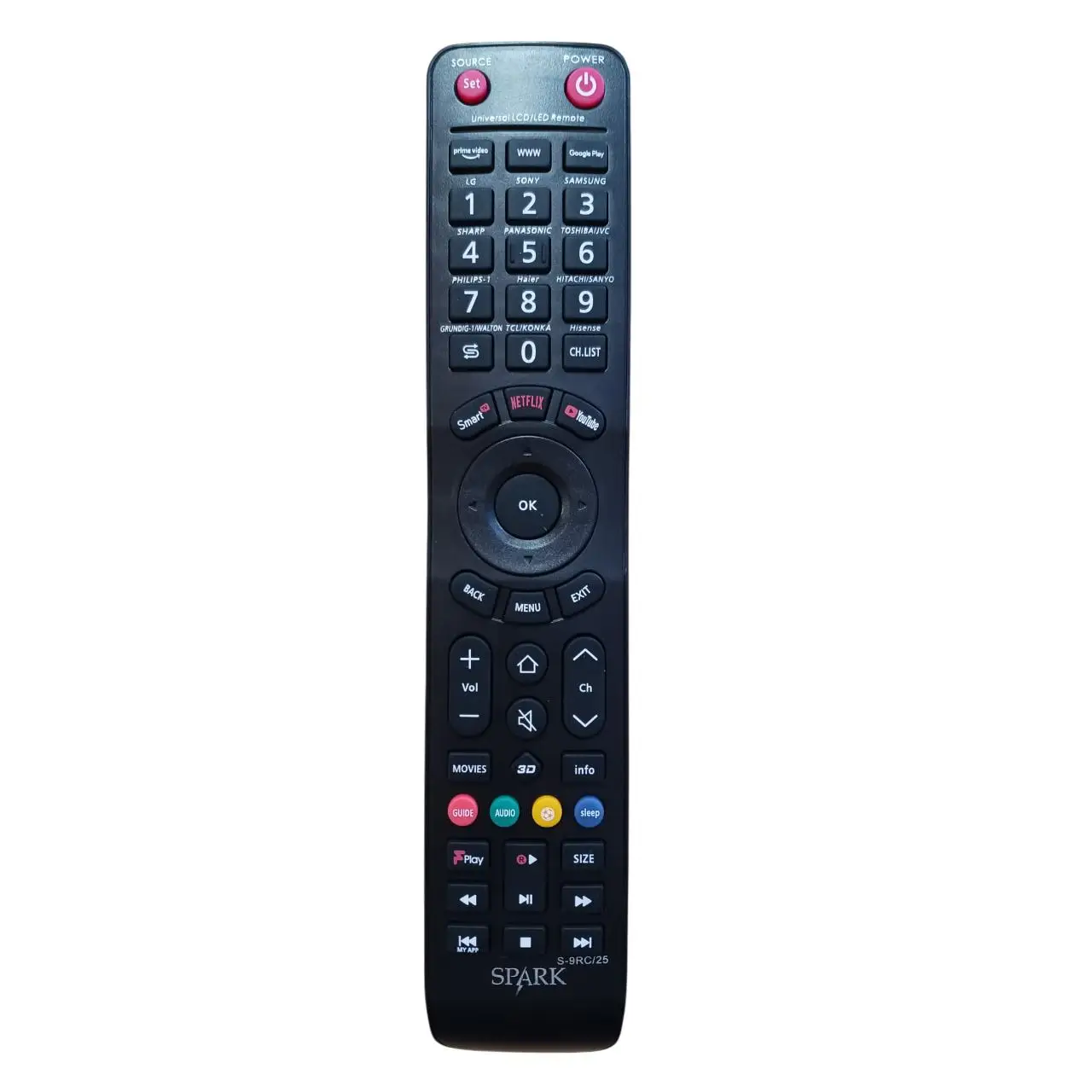 SPARK- MANDO A DISTANCIA 25 EN 1. COMPATIBLE CON LA MAYORÍA DE TELEVISORES.