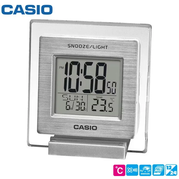 Despertador de viaje Casio DQ-736-8JF JDM (Travel Alarm Clock) Función Snooze 82 × 78 × 49 mm 115 gramos JDM (mercado interior japonés)
