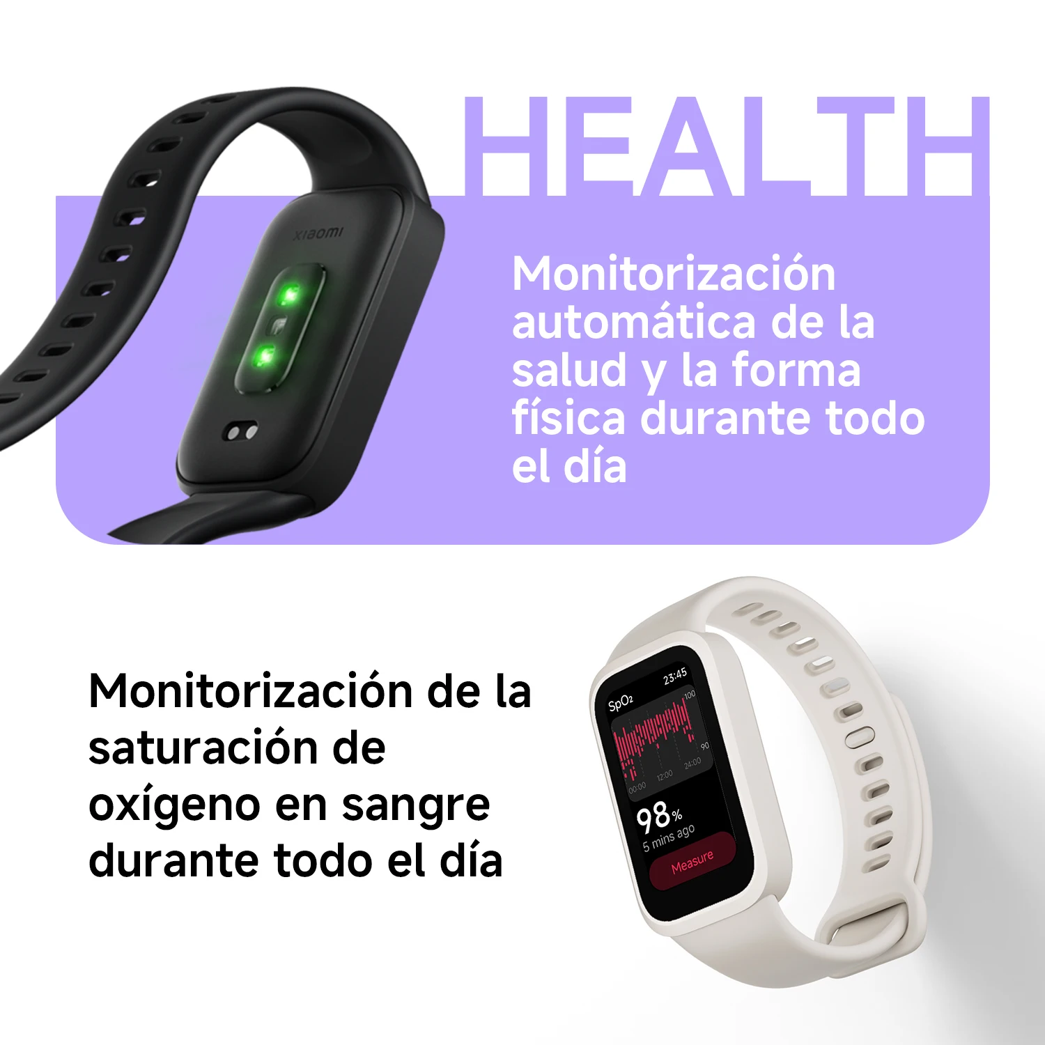 Official | Xiaomi Smart Band 9 Active, Pantalla TFT de 1.47», alta tasa de refresco de 60Hz, Hasta 18 días de duración de la batería, resistencia al agua de 5 ATM*, Monitorización total actualizada del sueño y la salud*, Diseño ligero de 16,5 g 7