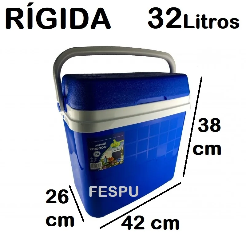 Nevera de playa,camping, PLASTICO rigito,PORTATIL ,10/18/24/30 litros ,COLOR AZUL, CON ASA,atlantic,fespu