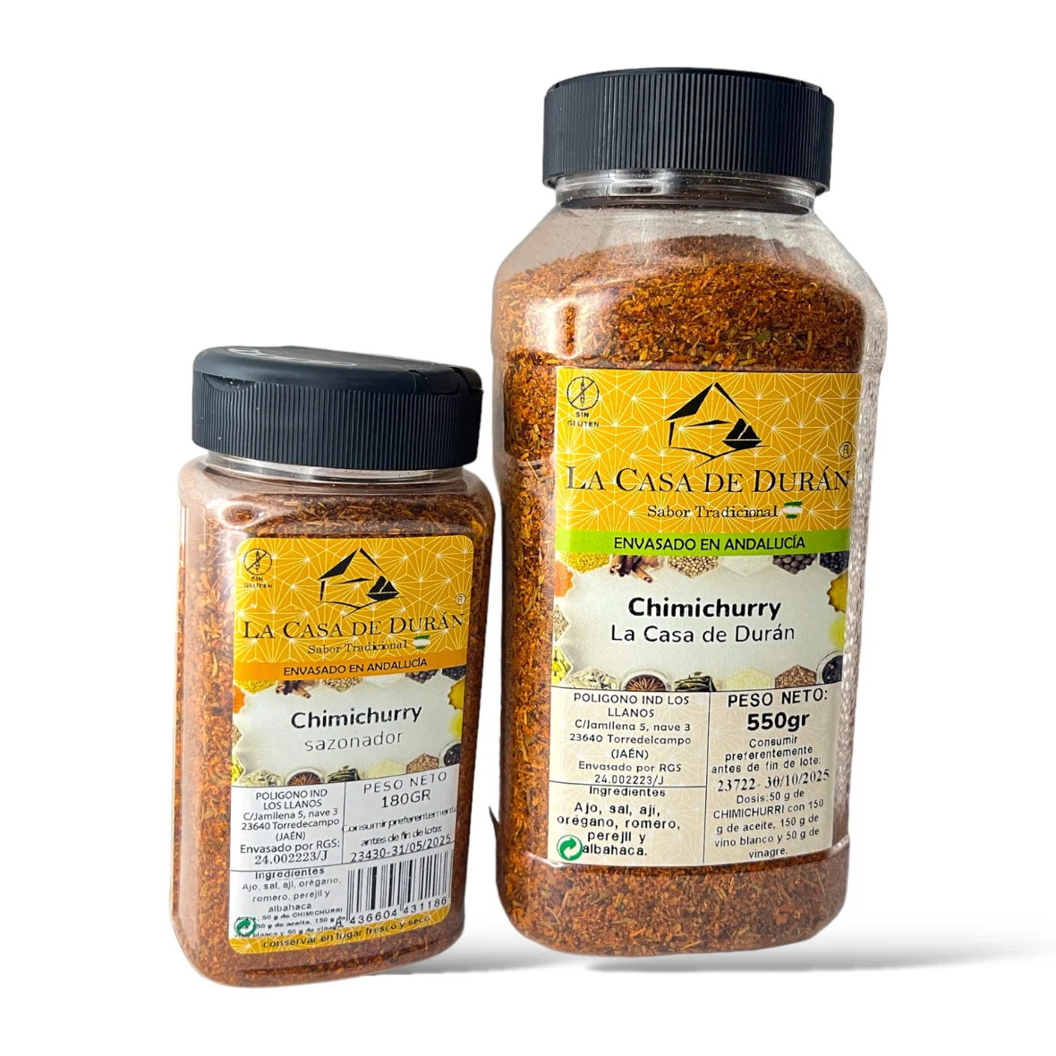 Chimichurri. The House of Duran. Canister with double opening lid.