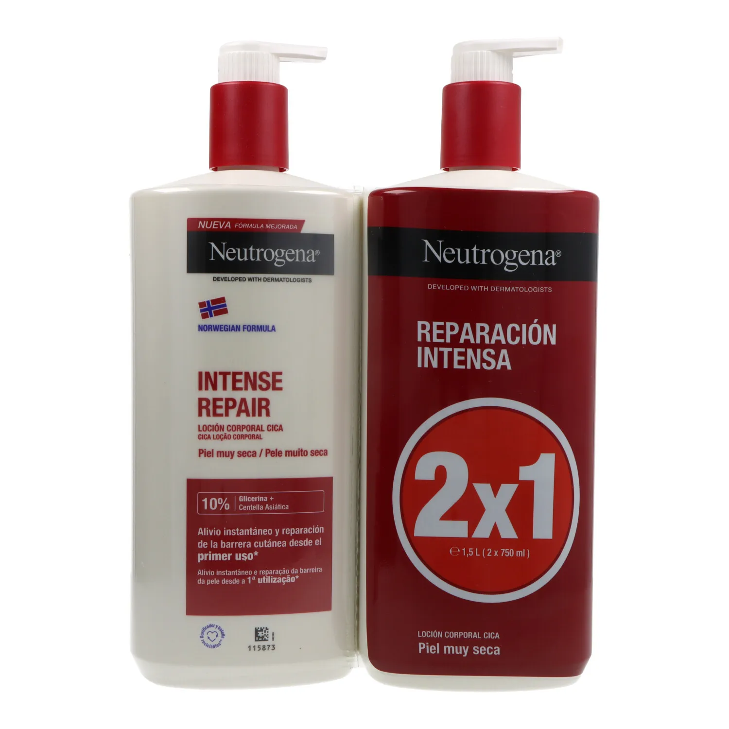 Neutrogena Formula Noruega Locion Reparacion Intensa Piel Muy Seca Y Rugosa 2 X 750 ml Promo